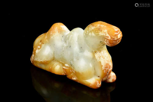 HETIAN JADE CARVED 'CAMEL' FIGURE