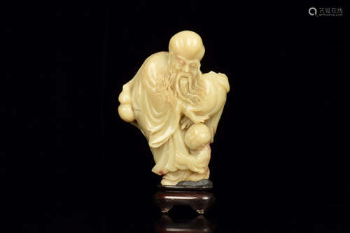 FURONG STONE CARVED SHOU STAR FIGURE