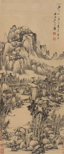 吴荣光 庚午（1810）年作 山水 立轴 水墨纸本