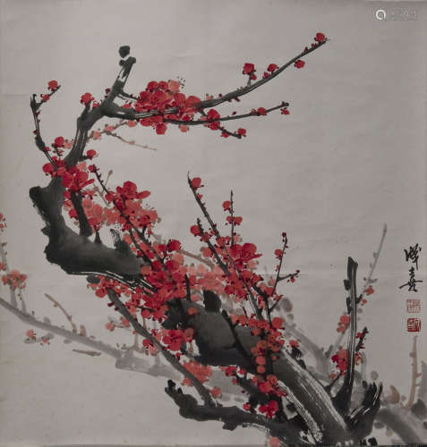 Wang Chengxi  (b. 1940) Plum Blossoms