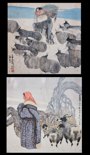 Zhang Shunan (b. 1952) &  Cao Xiaoqin  Autumn Scene