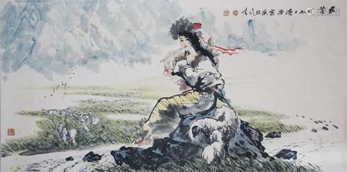 Liu Jirong (b. 1931)  Herder with Flute