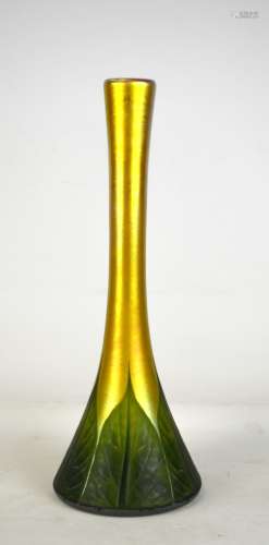Tiffany Favrille Overlay Art Glass Vase