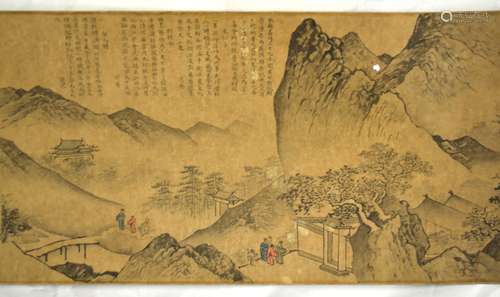 Long Chinese Painting Scroll