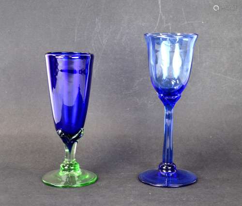 John Barber Hand Blown Art  Wine Glasses