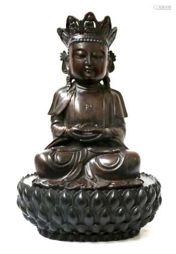 Chinese Chenxiang Wood Buddha Figure