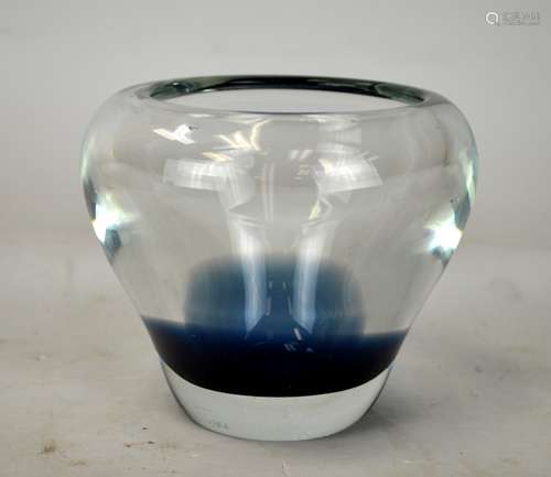 R.H. Johnson Hand Blown Art Glass Vase Signed