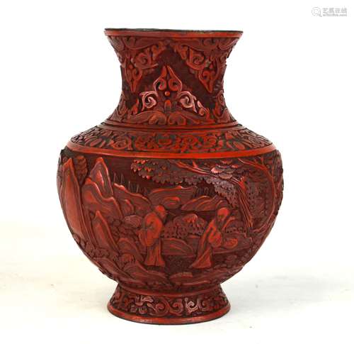 Chinese Cinnabar Vase