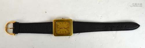 Corum 18K Gold Leather Strap Watch