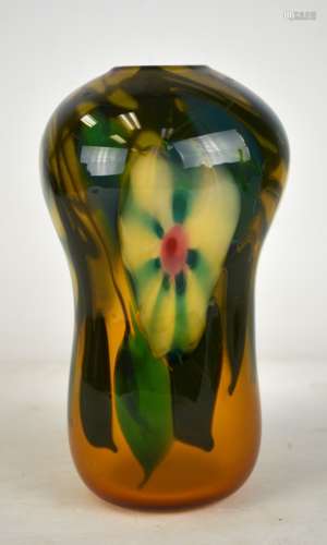Lotton Art Glass Floral Vase
