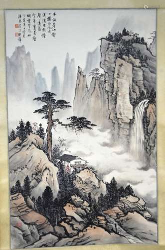 Huang, Junbi, Hand Painted Chinese Scroll