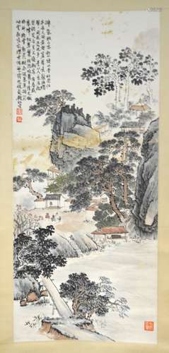 Qian Song Yan Hand Painted Chinese Scroll