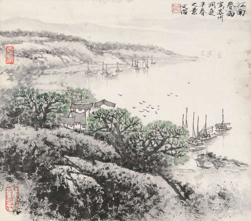 宋文治(b.1919)江南春雨