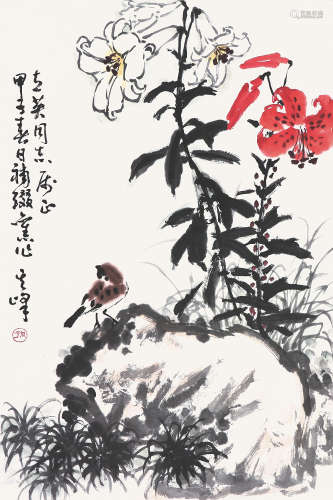 孙其峰(b.1920)栖雀图