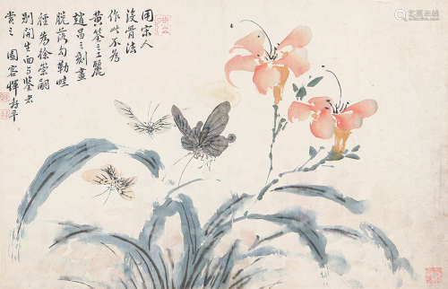 恽寿平(1633-1690)兰碟图