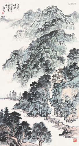 刘鲁生(b.1917)溪山烟云