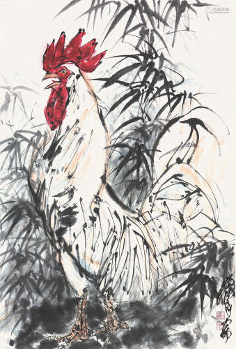 黄胄(1925-1997)大鸡图