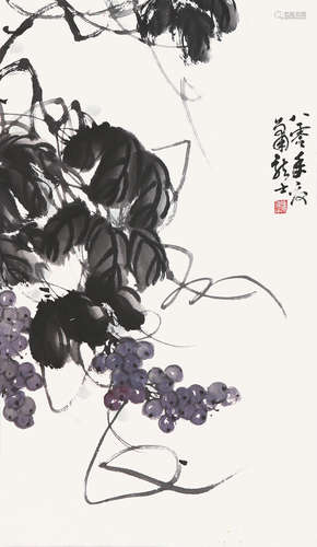 萧龙士(1889-1990)葡萄