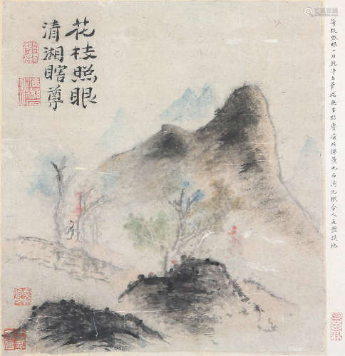 石涛(1642-1708)花枝照眼