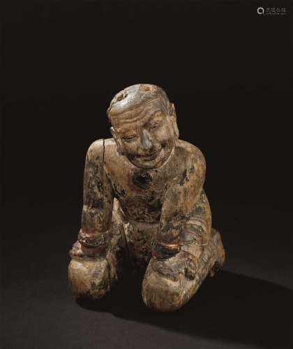 明代(1368-1644) 木雕人物座像