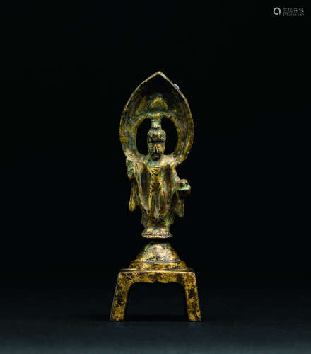 北魏(386-534) 铜鎏金立像