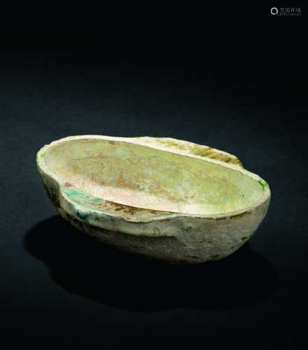 汉代(B.C.206-A.D.220) 绿釉耳杯