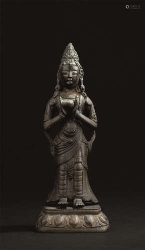 清代(1644-1911) 铜佛立像