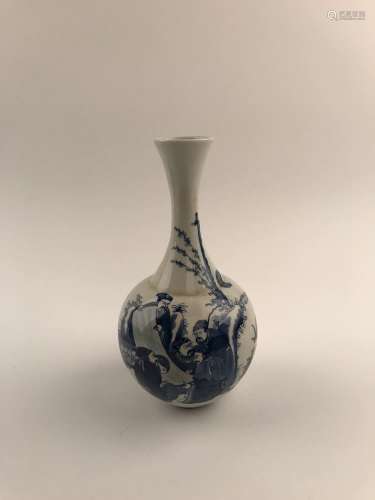 Fine Blue and White Vase with Kangxin Mark