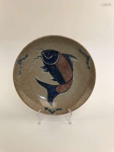 Chinese Blue and  Copper Red Plate