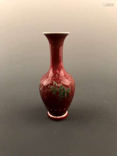 Fine Chinese Red Vase with Kangxi Mark