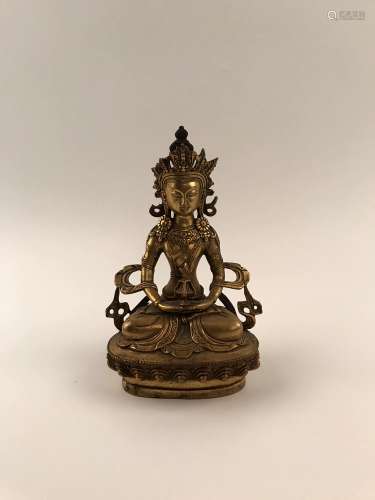 Chinese Bronze Gilt Buddha