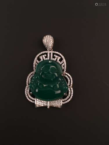 Fine Chinese Jade Buddha Pendant