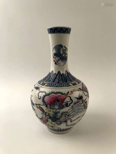 Chinese Wucai Vase with Jiaqing Mark