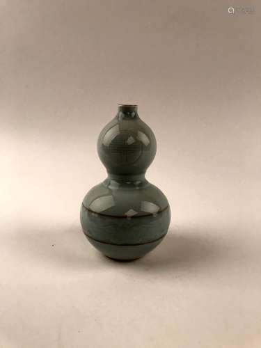 Chinese Light Blue Double Gourd Vase