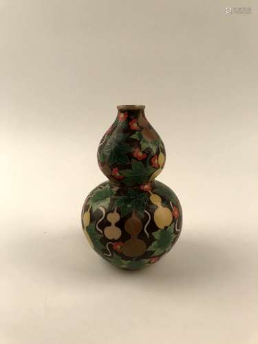 Chinese Cloisonne Double Gourd Vase