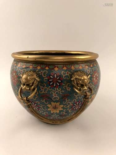 Chinese Antique Cloisonne Water Jar