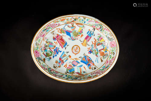 Tongzhi, Famille-rose Figural Plate