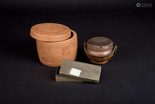 Bronze Box, Hand Warmer and Cricket Jar