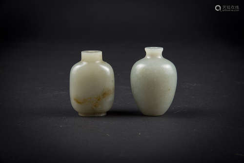 Two Jade Snuff Bottles