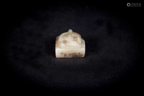 Song, White Jade Seal with Tortoise Knop