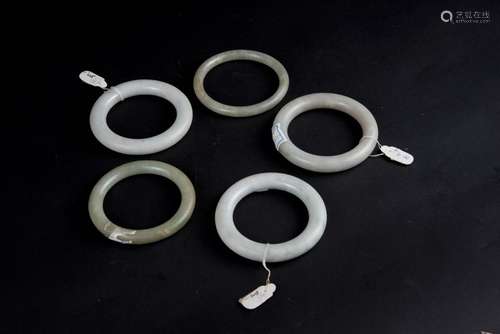 Qing, a Group of Jade Bracelets