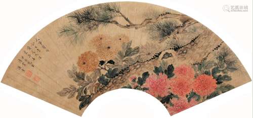 潘素 花卉 纸本镜框
