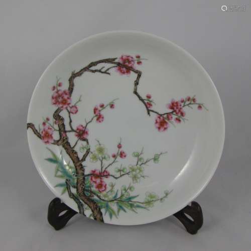 Chinese Qing Dynasty Famille Rose Plate
