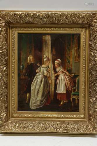 European Oil on Canvas Painting of a Royal Family