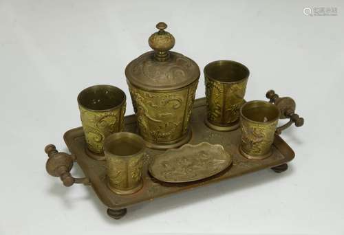 Chinese Bronze Tea Set