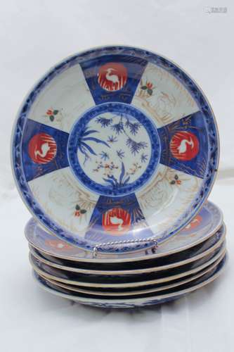 6 Pieces of Japanese Imari Plate