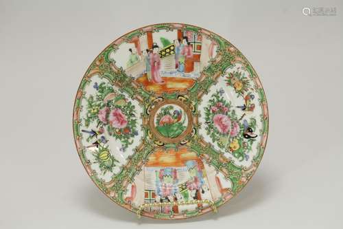 Chinese Rose Medallion Porcelain Plate