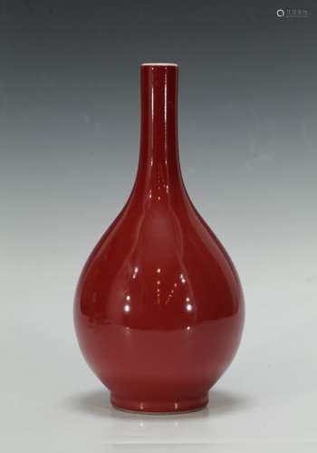 Chinese Red Glazed Porcelain Vase