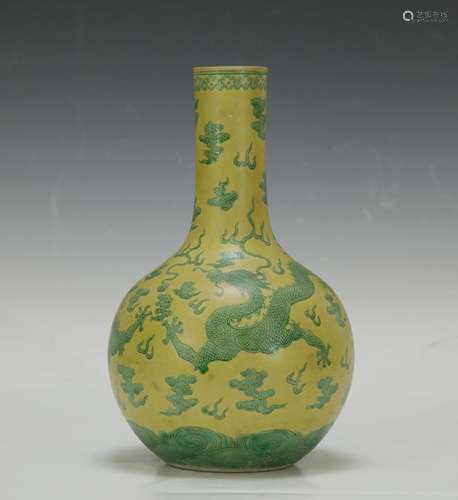 Chinese Yellow Porcelain Vase