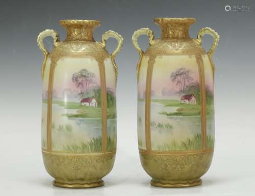 19th.C. Pair of Nippo Vase, Mark